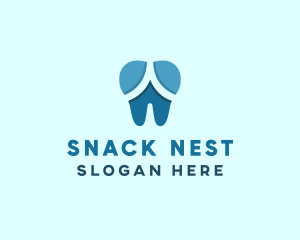 Blue Dentist Dental Tooth logo design