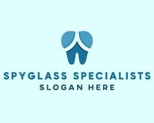 Blue Dentist Dental Tooth logo design