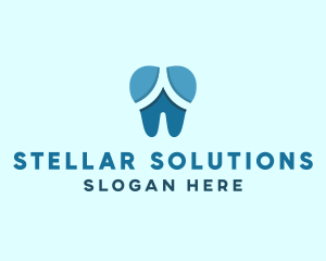 Blue Dentist Dental Tooth logo design