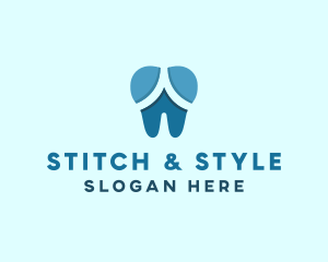 Blue Dentist Dental Tooth logo design