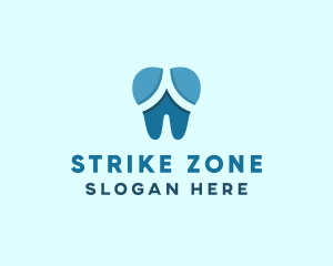 Blue Dentist Dental Tooth logo design