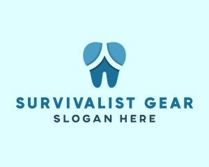 Blue Dentist Dental Tooth logo design