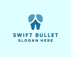 Blue Dentist Dental Tooth logo design