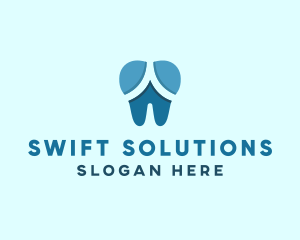 Blue Dentist Dental Tooth logo design