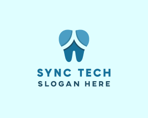 Blue Dentist Dental Tooth logo design