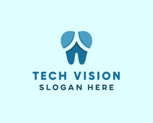 Blue Dentist Dental Tooth logo design