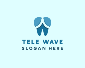 Blue Dentist Dental Tooth logo design