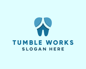 Blue Dentist Dental Tooth logo design