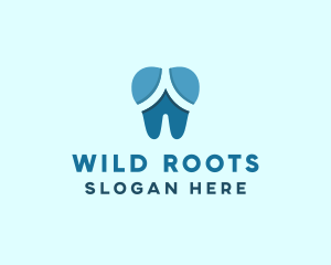 Blue Dentist Dental Tooth logo design