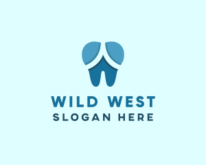 Blue Dentist Dental Tooth logo design