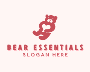 Teddy Bear Heart logo design