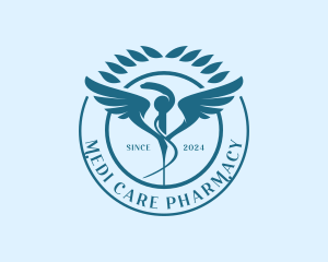 Medical Pharmacy Caduceus logo design