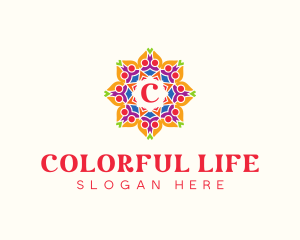 Colorful Flower Festival logo design