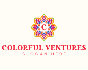 Colorful Flower Festival logo design