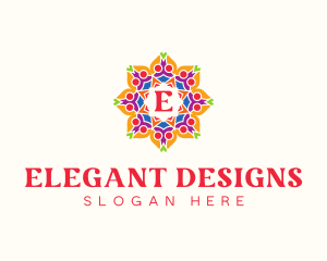 Colorful Flower Festival logo design