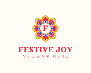 Colorful Flower Festival logo design