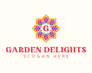 Colorful Flower Festival logo design