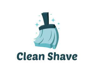 Cleaning Broom Sweeper logo design