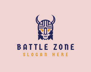 Crazy Medieval Viking  logo design