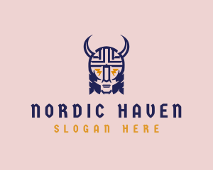 Crazy Medieval Viking  logo design