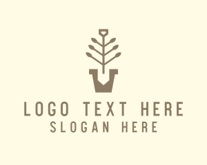 Shovel Pot Plant logo