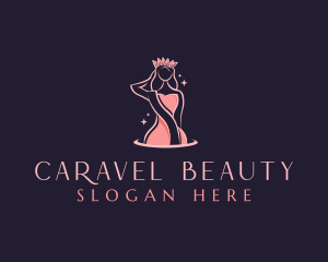 Beauty Lady Crown logo design