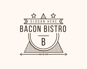 Retro Star Triangle Bistro logo design