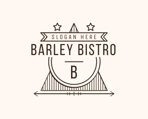 Retro Star Triangle Bistro logo design