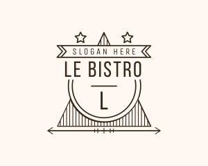 Retro Star Triangle Bistro logo design