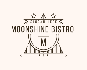 Retro Star Triangle Bistro logo design