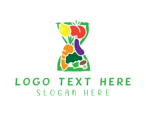 Fresh Grocery Hourglass logo