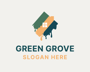 Modern Home Painting logo design