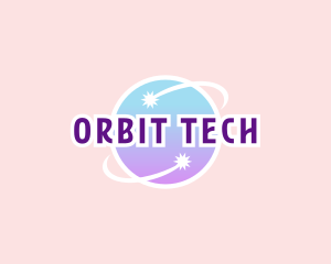 Astronomy Planet Orbit logo design