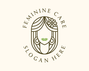 Floral Salon Feminine logo design