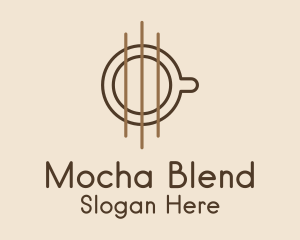 Brown Guitar Cup logo design