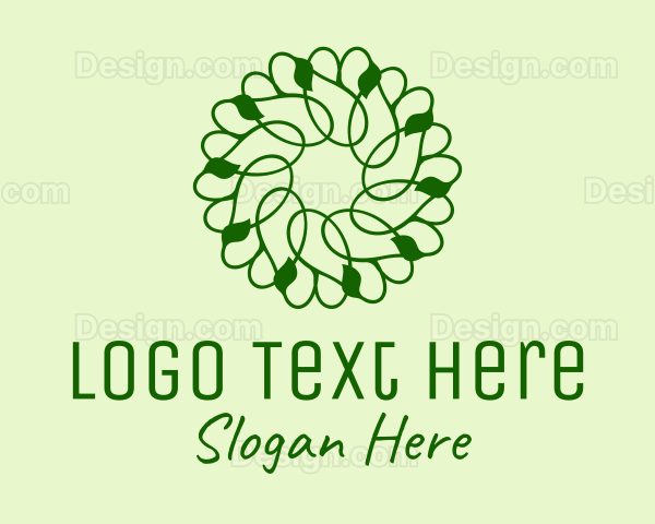 Green Vines Pattern Logo