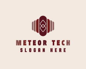 Tech Spliced Oval logo design