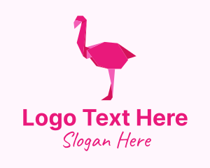 Pink Flamingo Origami logo