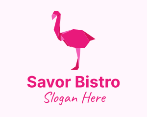 Pink Flamingo Origami logo