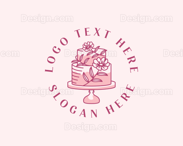 Sweet Floral Cake Logo