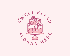 Sweet Floral Cake logo design