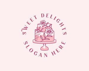 Sweet Floral Cake logo design