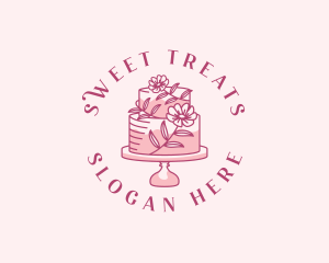 Sweet Floral Cake logo design