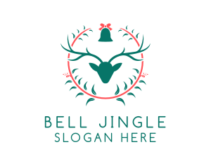 Christmas Bell Reindeer  logo design