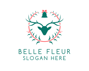 Christmas Bell Reindeer  logo design