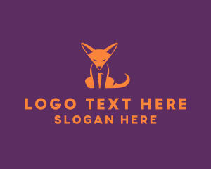 Orange Fox Cub logo design