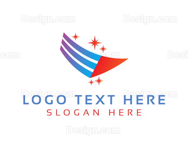 Flag Aviation Banner Logo