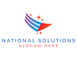 Flag Aviation Banner logo design