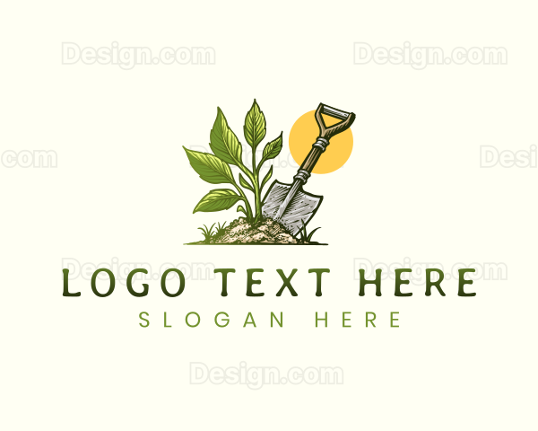 Plant Gardening Trowel Logo