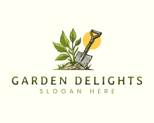 Plant Gardening Trowel  logo design